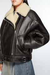 LEATHER SHEARLING JACKET
