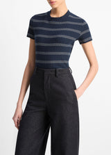 Striped Short Sleeve Crewneck