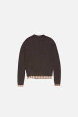 Layered Wool Cardigan