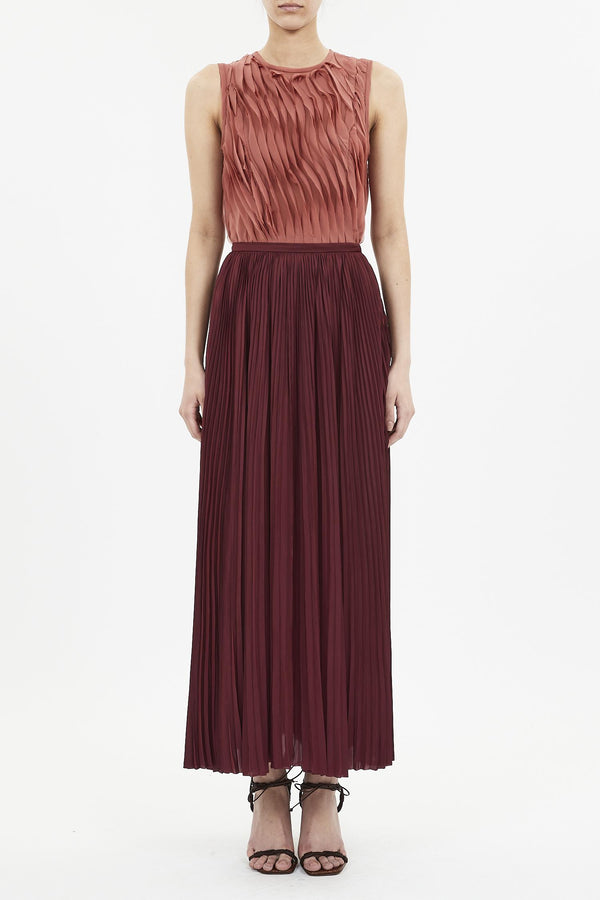 Lulu Pleated Long Skirt