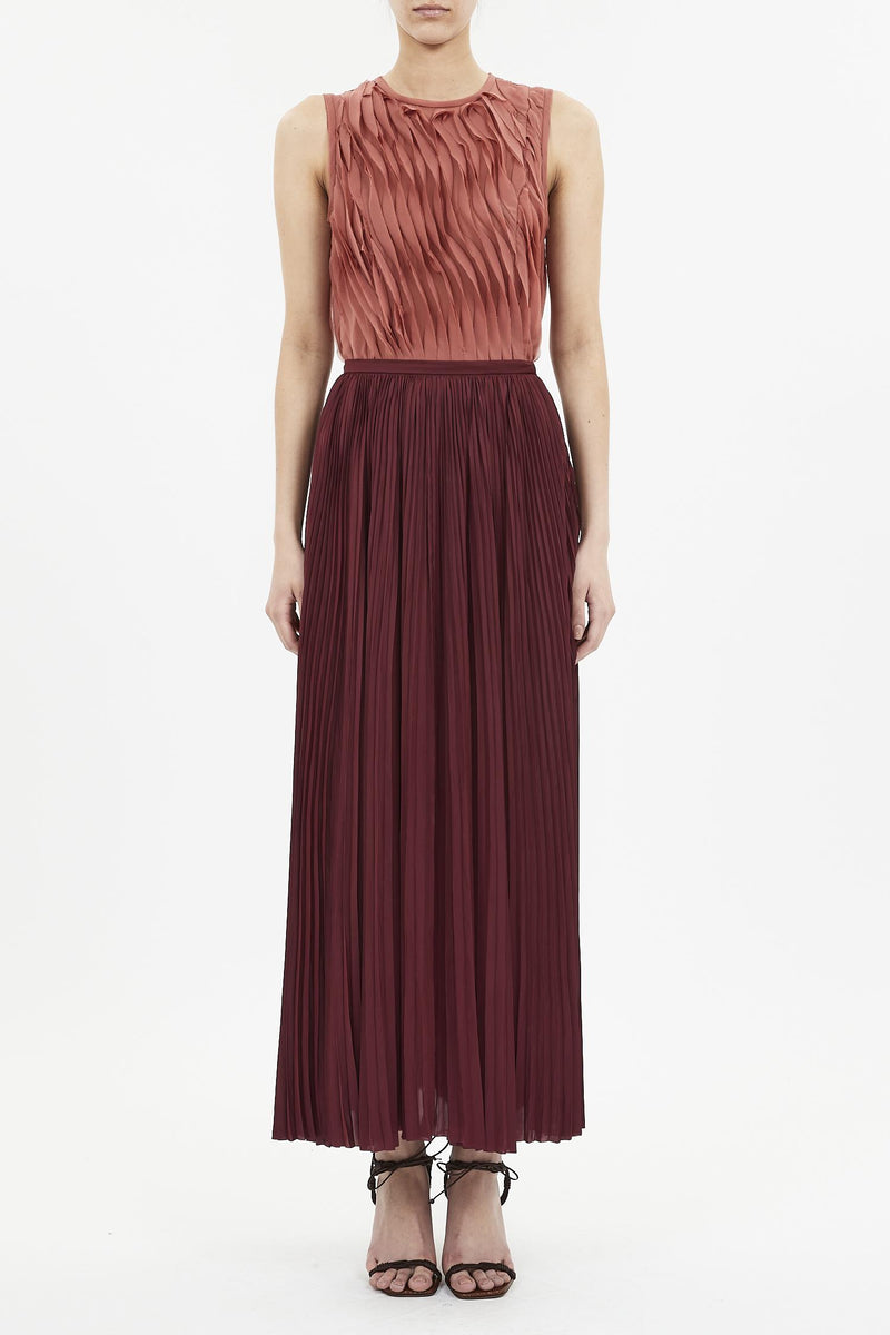 Lulu Pleated Long Skirt
