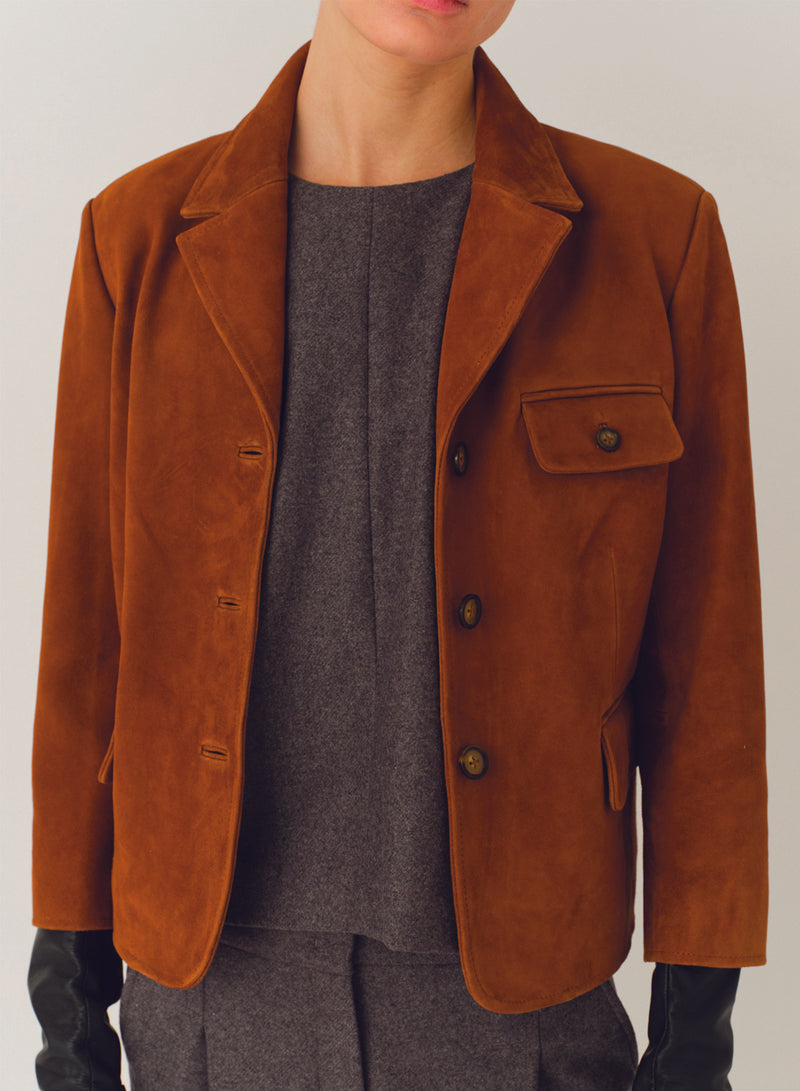 Suede Fitted Jacket