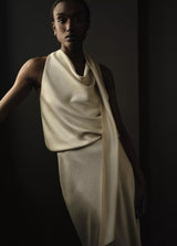 Satin Bias Column Skirt