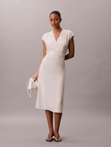 TENCEL LINEN SS MIDI DRESS