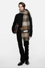 CHECK FRINGE SCARF