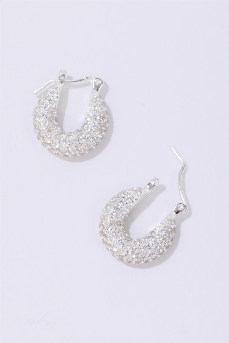 Tiny Diamond Hoops