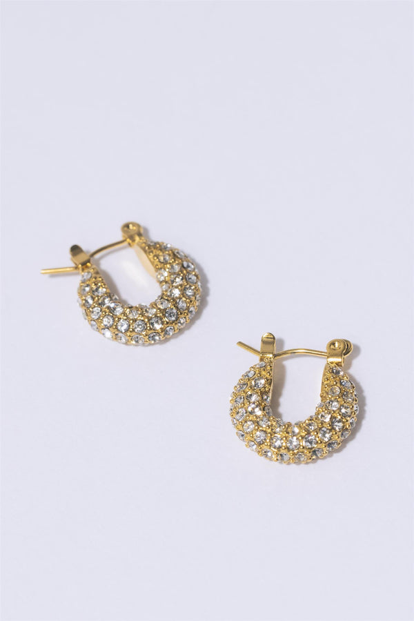 Tiny Diamond Hoops