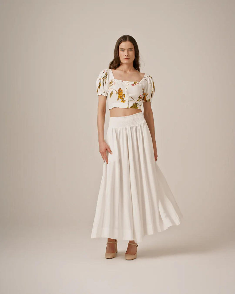 Linen Cropped Top