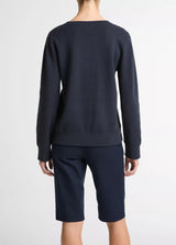 Double-Face Cotton-Blend V-Neck Sweater