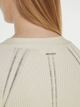 RIB RAGLAN CARDIGAN