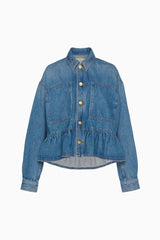 Arquette Denim Peplum Jacket