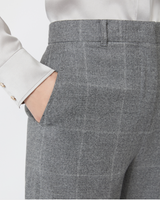 Straight-fit wool flannel trousers