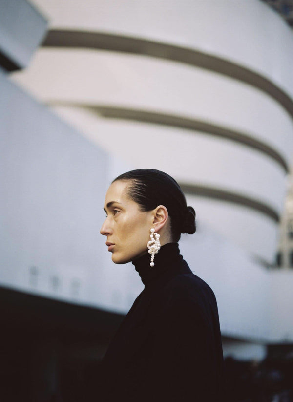 White Lotus Earrings