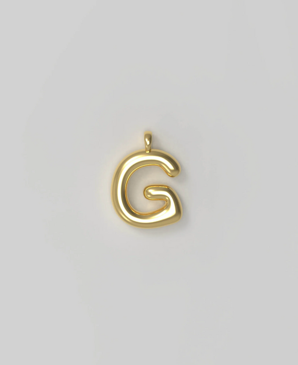 Letter Charm Small Plated G