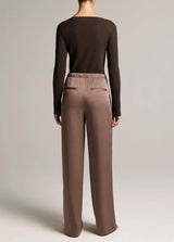 MID WAIST SHINE CREPE PULL ON