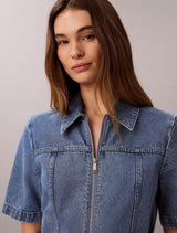 Belted Denim Shirt Dress