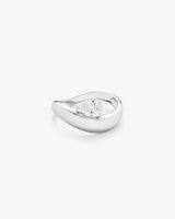 Wave Pear Ring