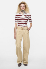 TWILL TROUSERS WITH BELT