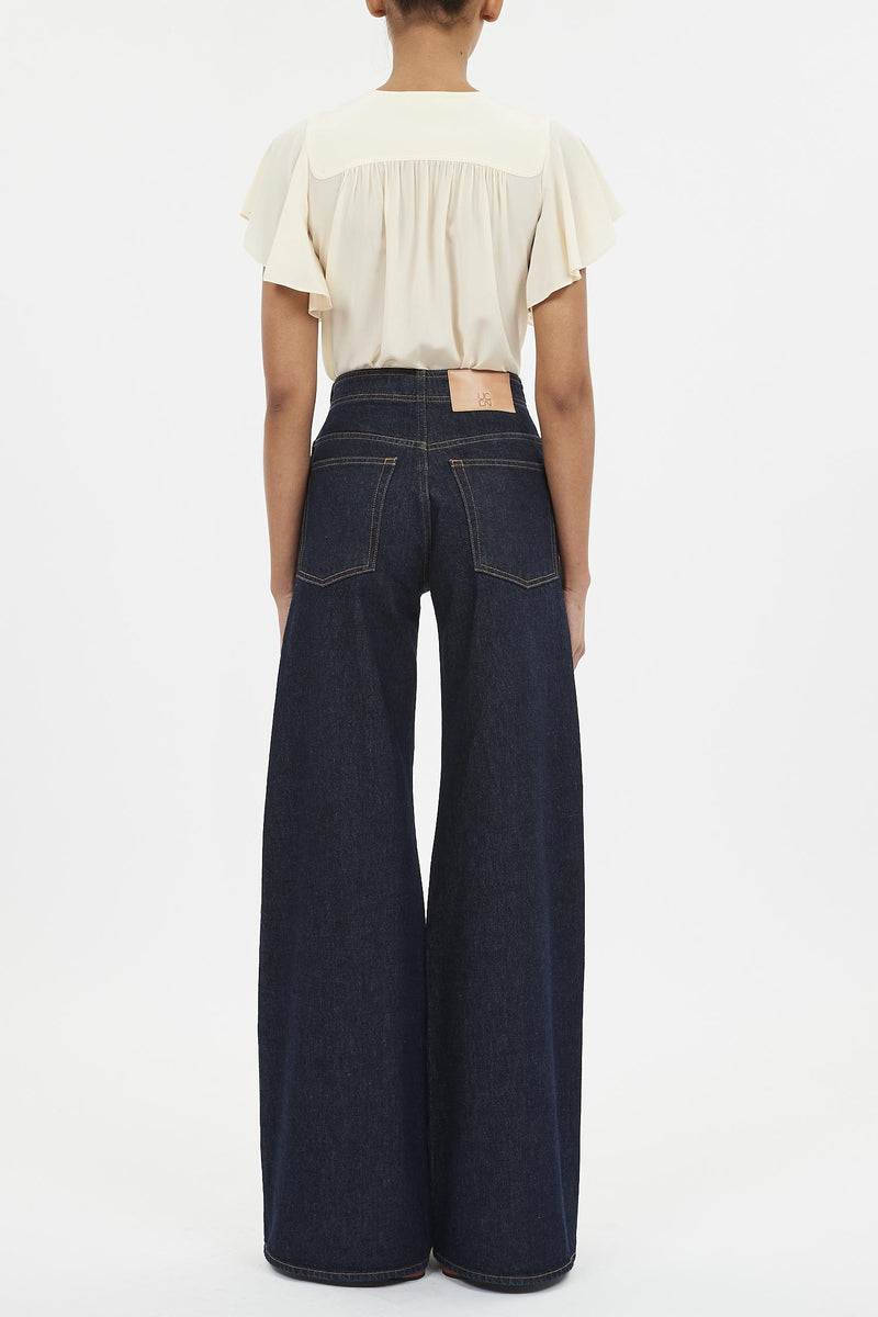 The Bianca Wide Leg Seamed Jean