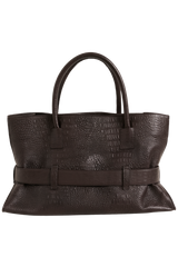 GZcrolina bag fra Gestuz i fargen black croco. Sett bakfra. 