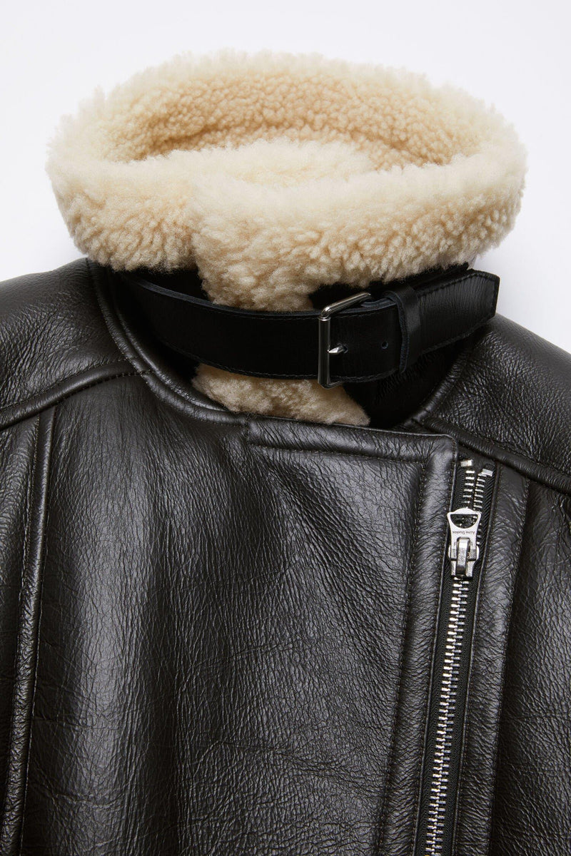 LEATHER SHEARLING JACKET