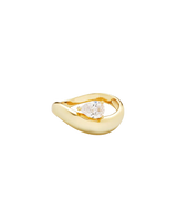 Wave Pear Ring
