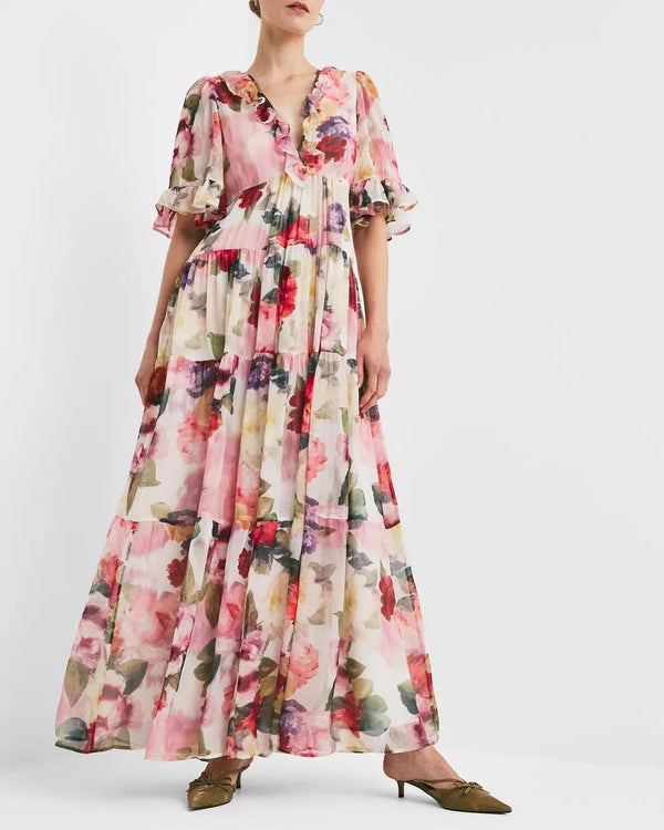 Organza Ruffle Dress