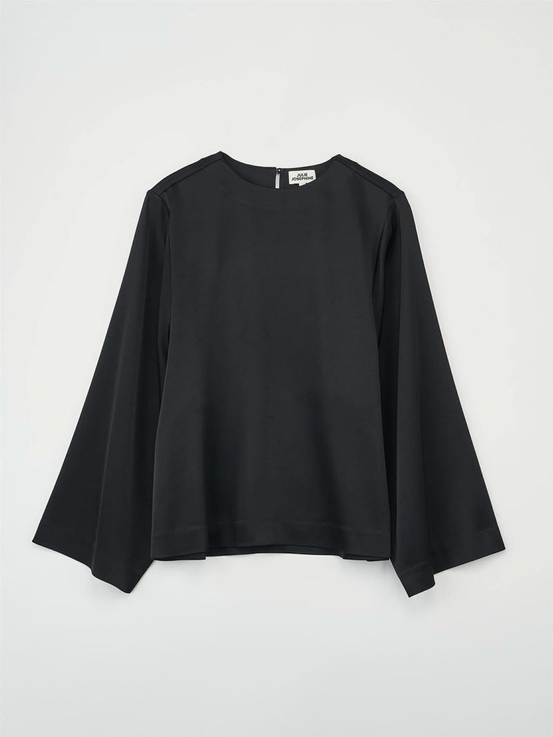 Satin Bell Sleeve Blouse