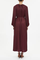 Alexia Pleated Long Sleeve Dress