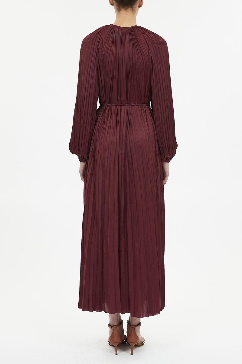 Alexia Pleated Long Sleeve Dress
