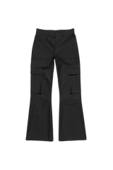 COTTON SATIN CARGO TROUSERS