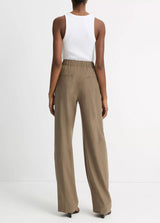 Linen-Blend High-Rise Pull-On Pant