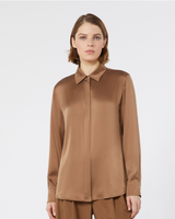 Mannish silk satin shirt