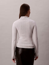 Cotton Nylon Rib Mock