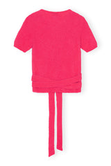 Brushed Alpaca Wrap Blouse
