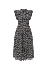 Kairi Flutter Sleeve Midi Dress