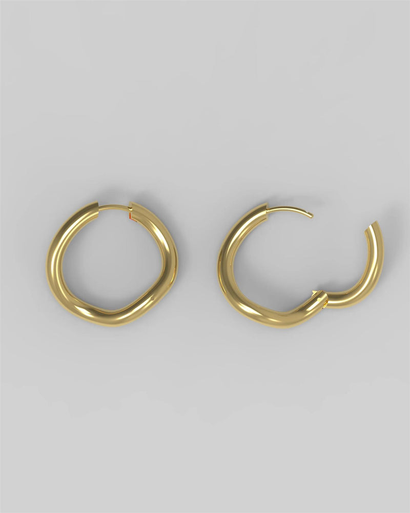 18K Thorn Hoop Round Plated