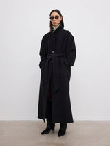Wool robe coat