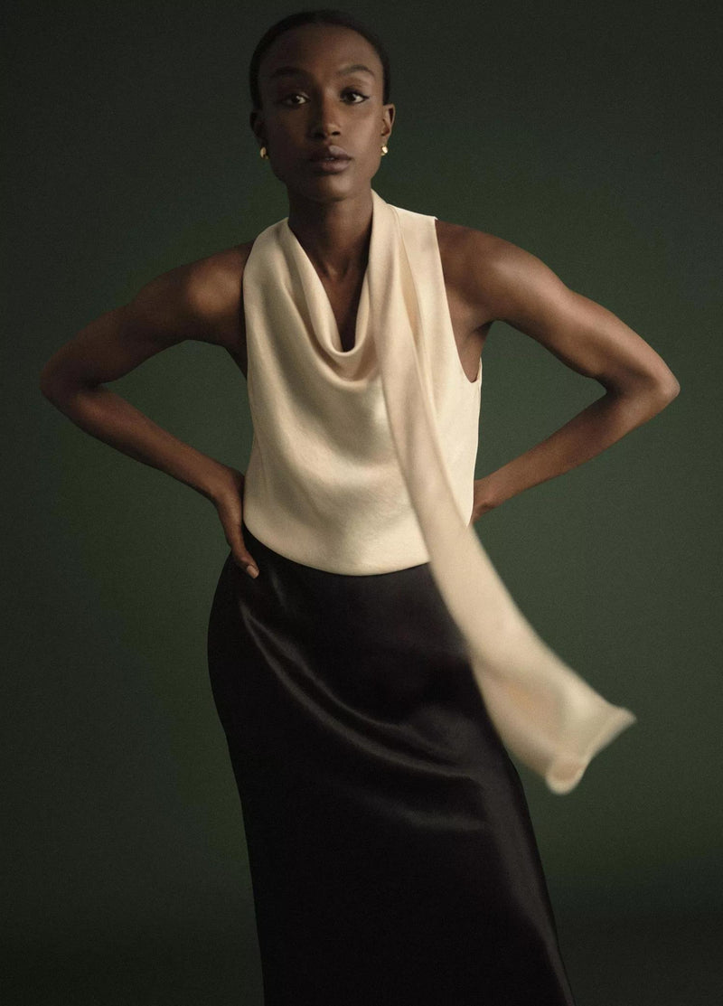 Satin Scarf Top
