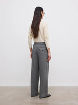 Elastic wool trousers