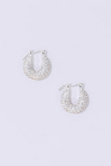 Tiny Diamond Hoops