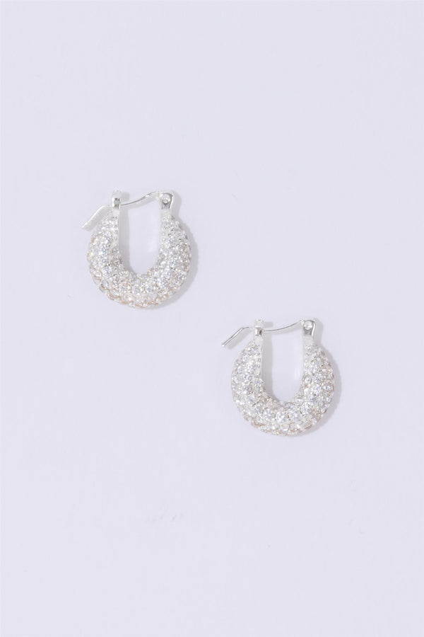 Tiny Diamond Hoops