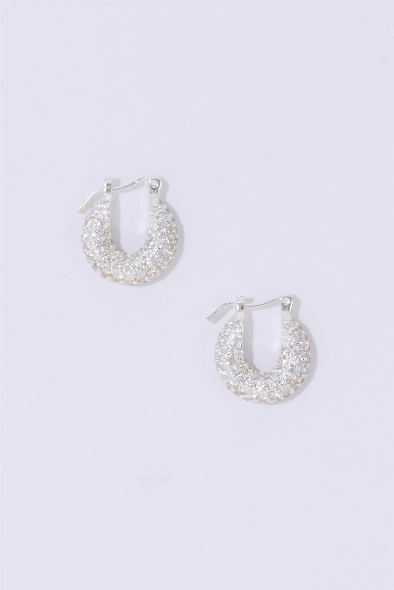 Tiny Diamond Hoops