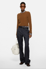 PINSTRIPE WOOL TROUSERS