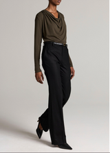 Simone Mid-Rise Flannel Pant