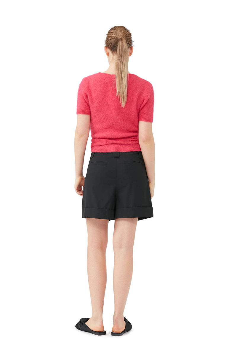 Brushed Alpaca Wrap Blouse