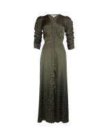 byTiMo Jacquard Button-Down Dress i Forest med knapper foran