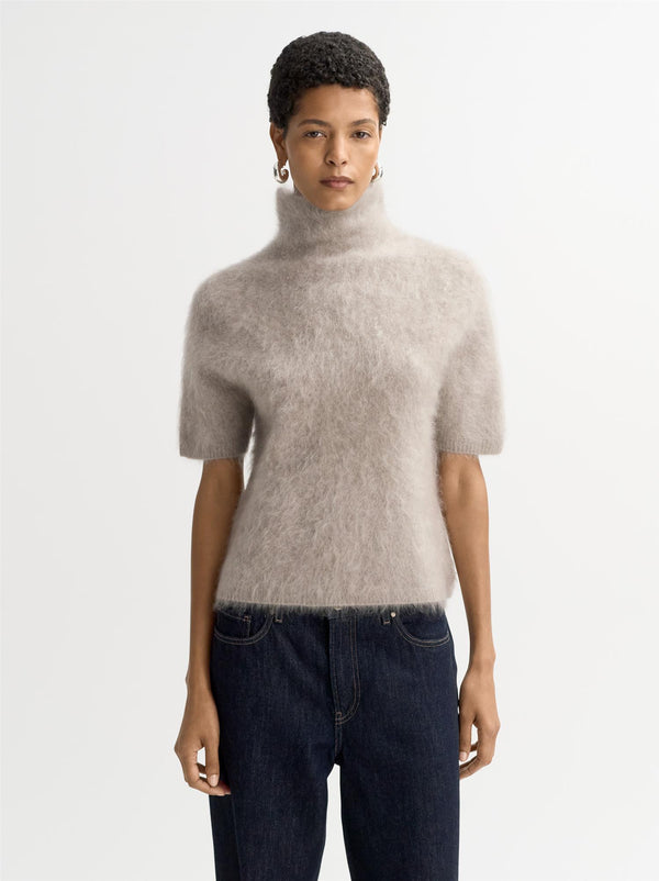 Brushed Short Sleeve Turtleneck