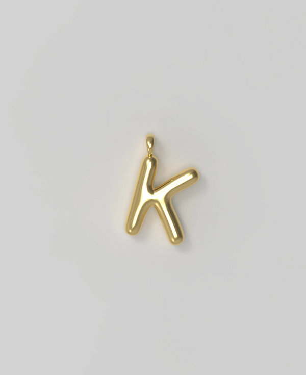Letter Charm Small Plated K