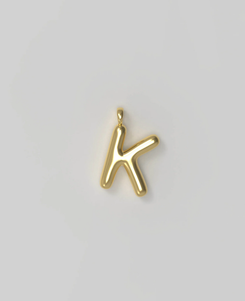 Letter Charm Small Plated K